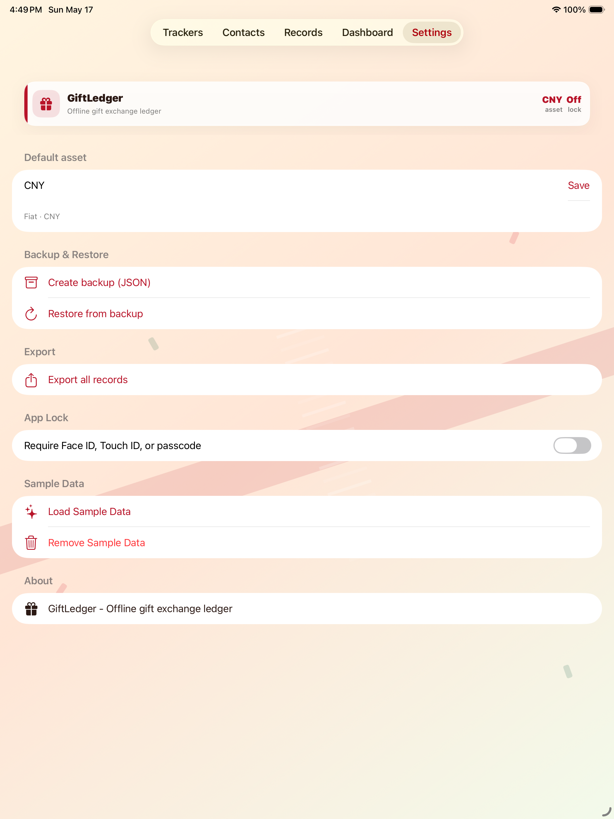 GiftLedger iPad Screenshot 5